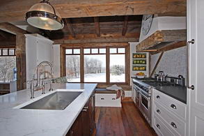 Kitchen open to Dining Room - Country homes for sale and luxury real estate including horse farms and property in the Caledon and King City areas near Toronto